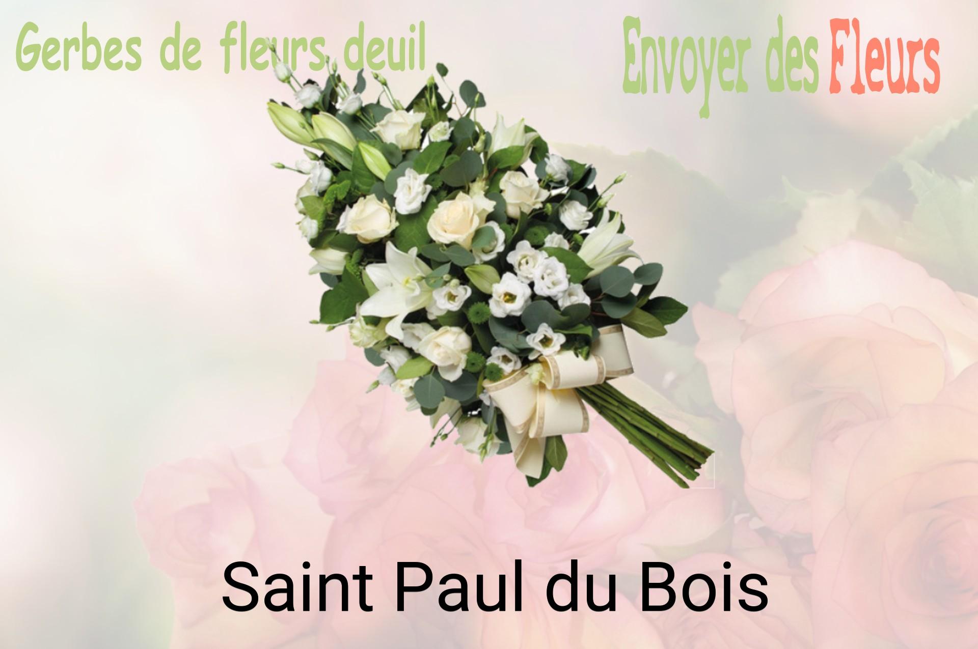 Gerbe de fleurs de deuil livrée à Saint-Paul-du-Bois